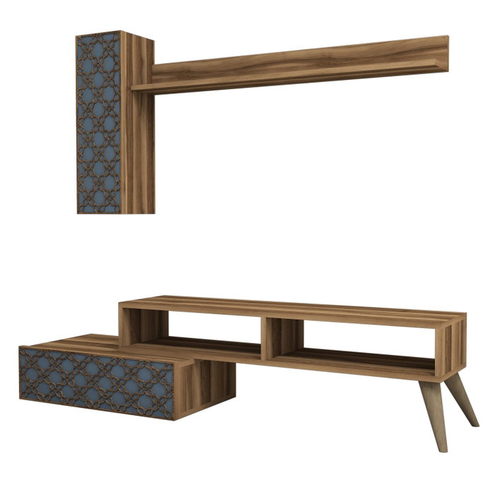 Hanah Home Planet Mueble de TV Nogal y Calcedonia Hanah Home Planet Mueble de TV Nogal y Calcedonia